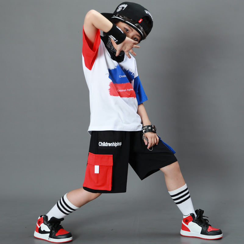 Children's Middle Big Korean Style Trendy Fake Two Children's Suit
