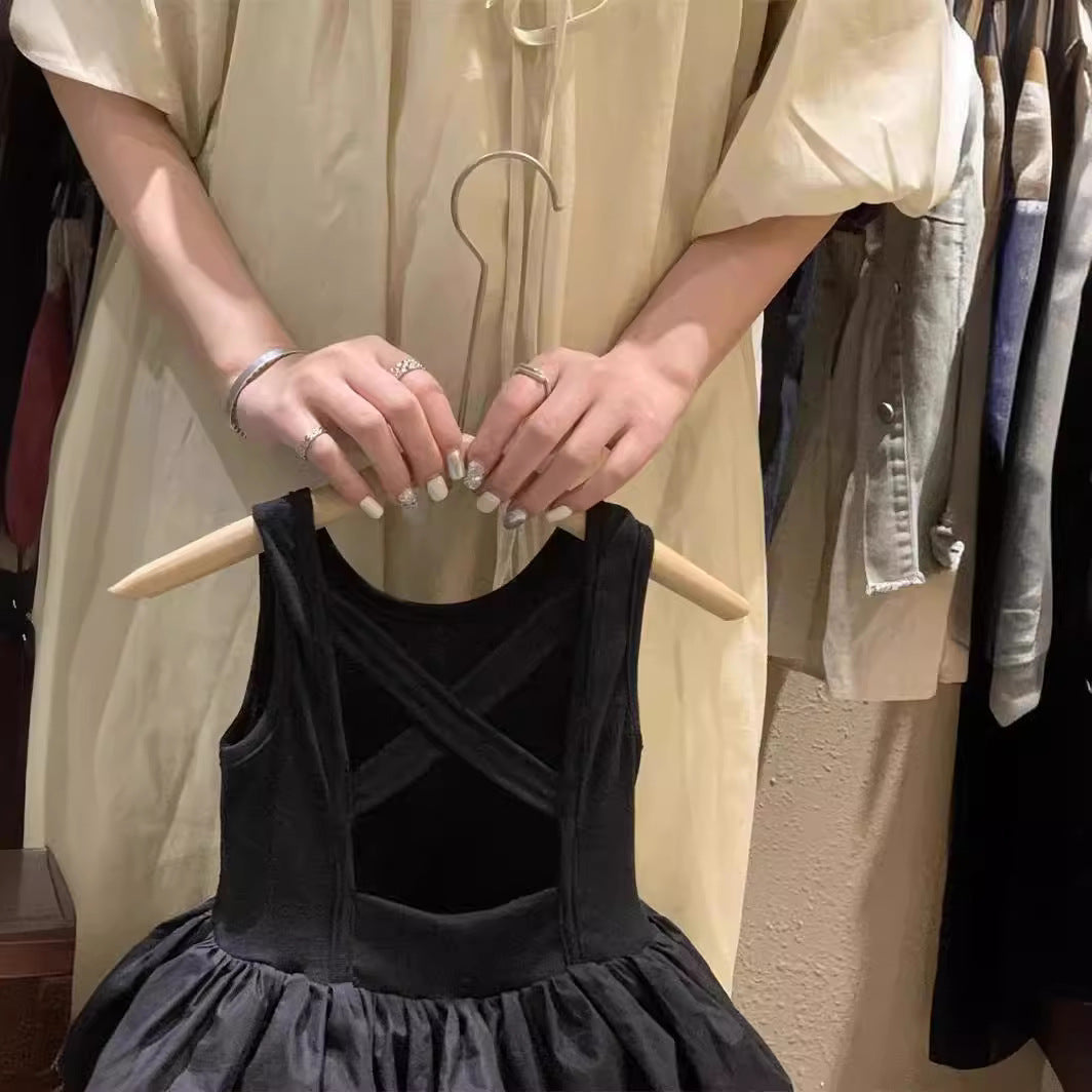 Children's Backless Black Korean Style Bud Pettiskirt Children's Dress