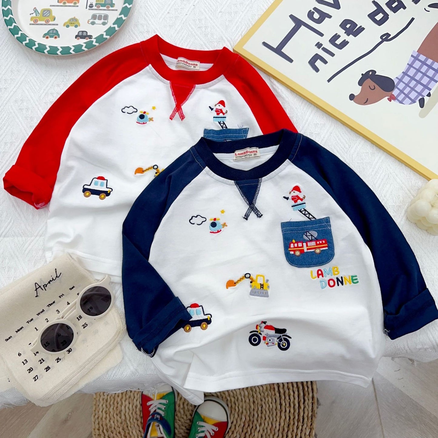 Men's & Children's Strict Selection Bottoming Shirt Autumn Long Sleeve Boys Children's T-shirt