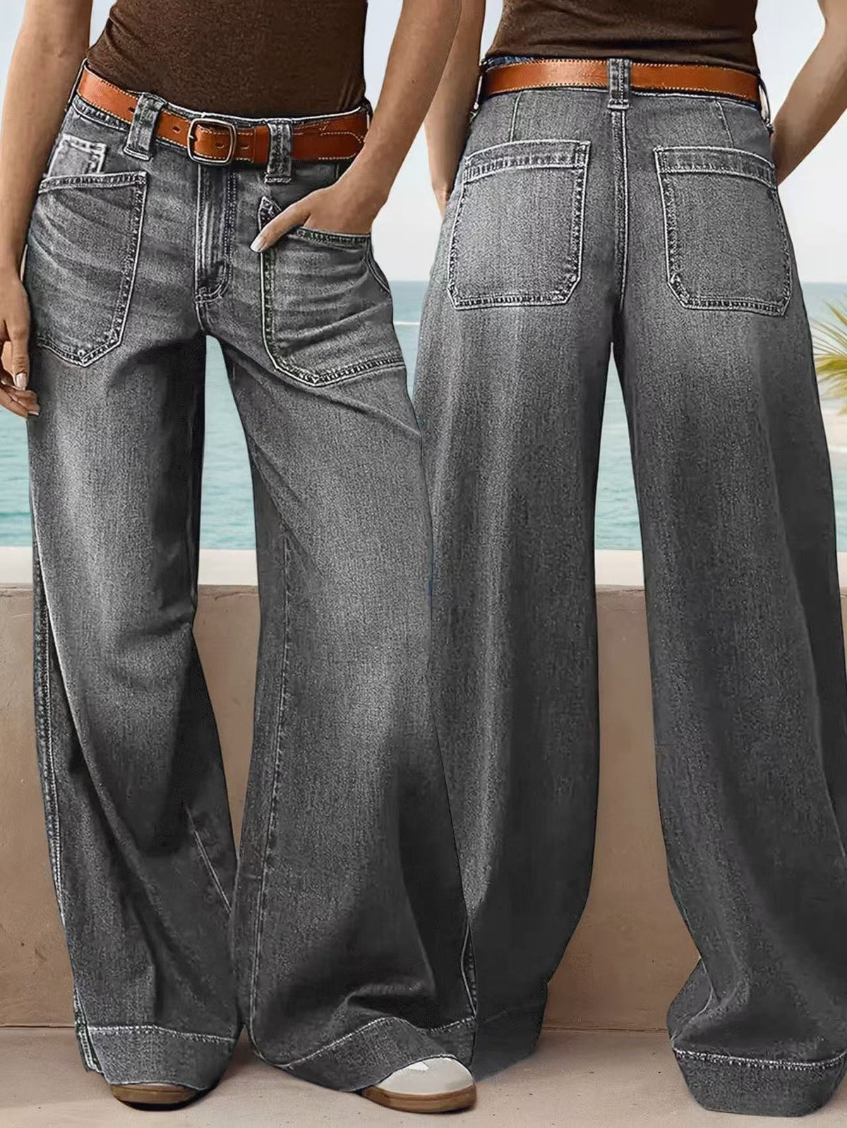 Classy Loose Slimming Ladies Straight Denim Women's Jeans