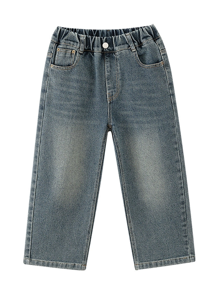 Children's Retro Jeans Medium Big Fashionable Western Children's Pants