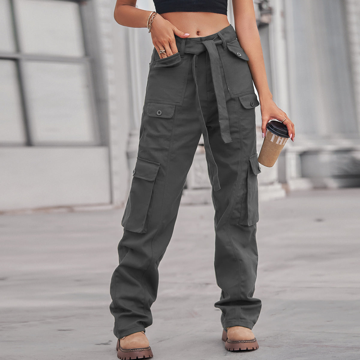 Stylish Washed Denim Casual Working Trousers Women's Jeans