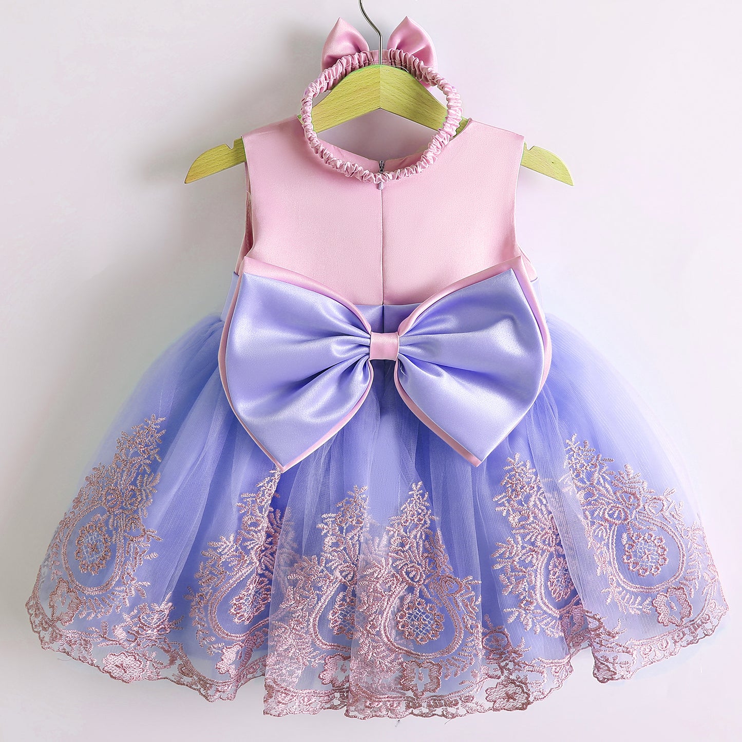 Children's Spring Wear Princess Lace Color Matching Children's Dress