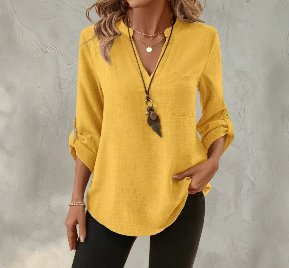 Women's Shirt Loose-fitting Solid Color Loose Plus Size