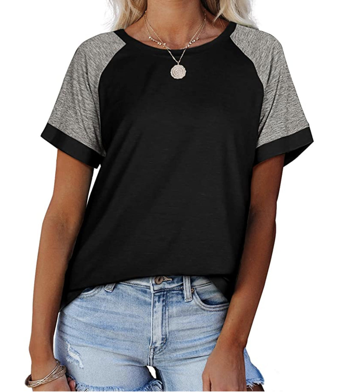 Women's Summer Solid Color Loose Round Neck Women's T-shirt