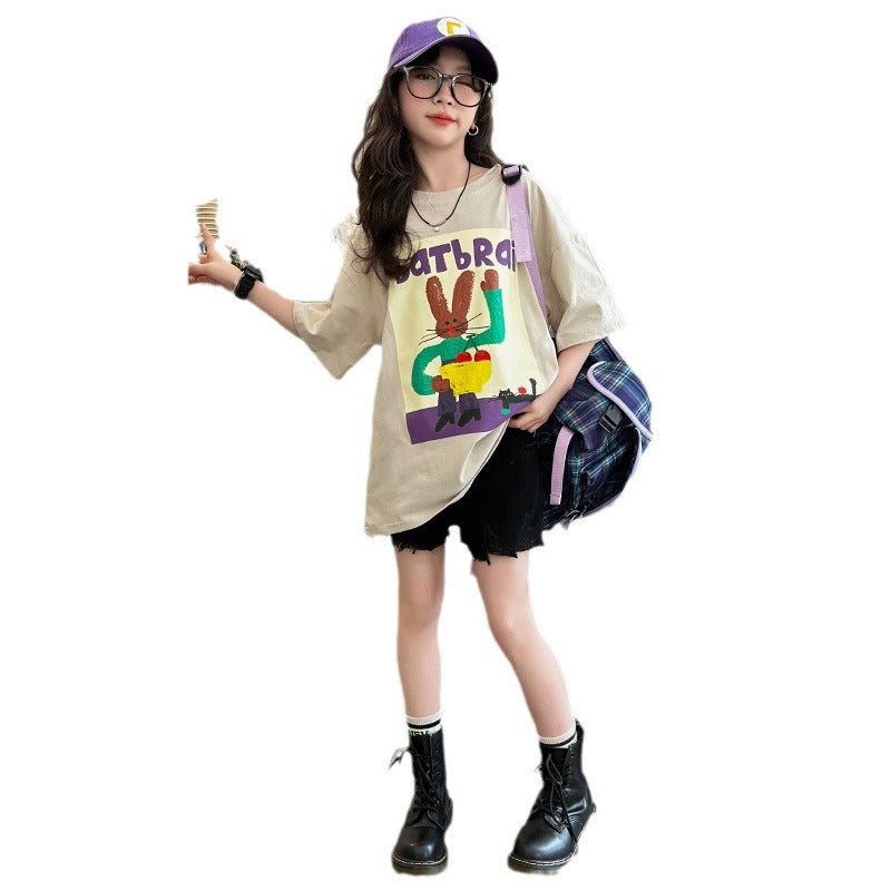 Children's Casual Clothes Korean Style Short Sleeve Children's Suit