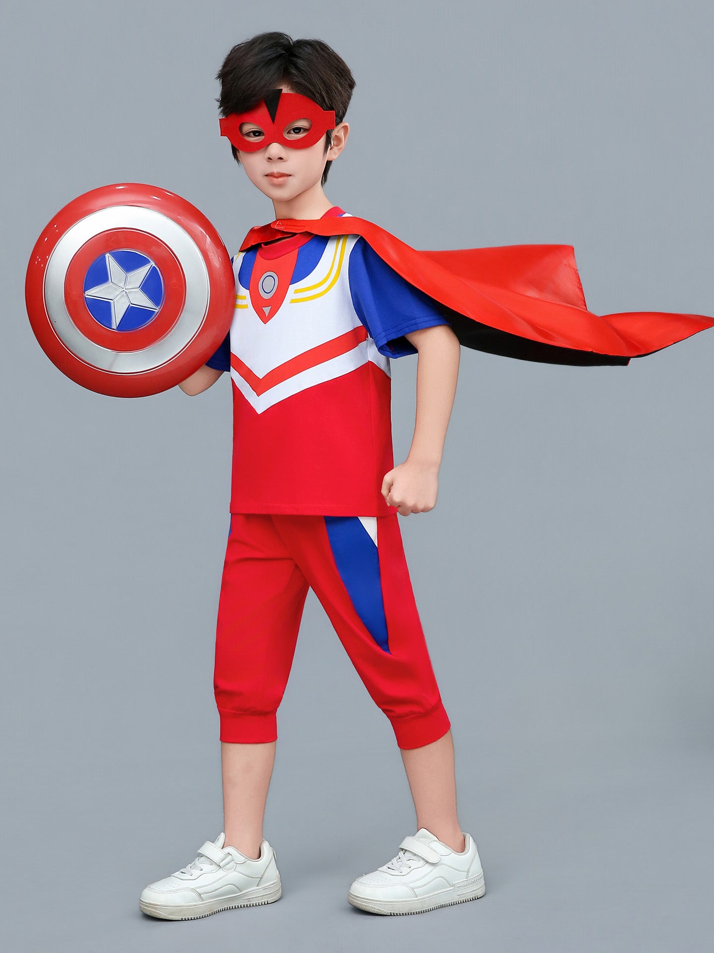 Children's Short-sleeved Cropped Pants Cloak Role-playing Stage Children's Suit