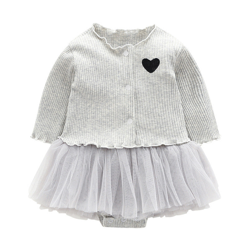 Autumn Summer Jumpsuit Romper Princess Dress Two-piece Born Jumpsuit, Climbing Suit