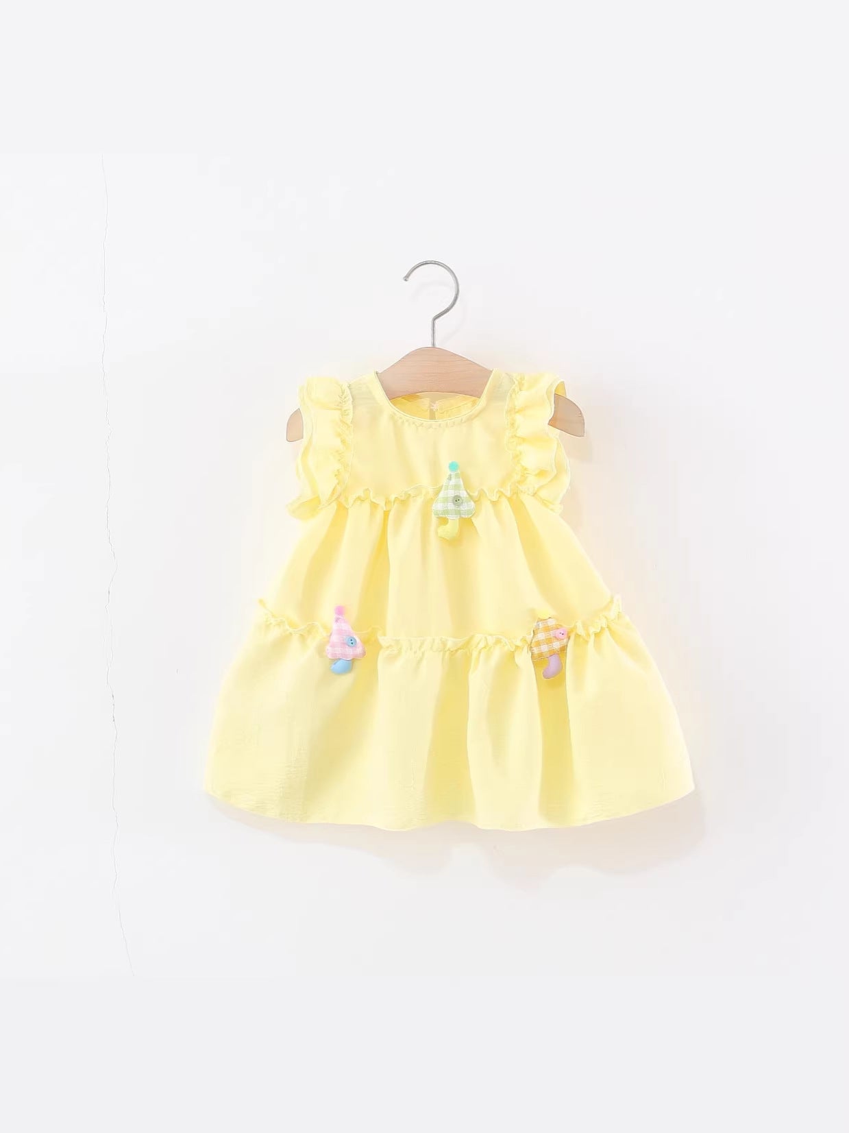Children's One-piece Summer Sweet Cute Single Layer Cotton Vest Skirt Western Children's Dress