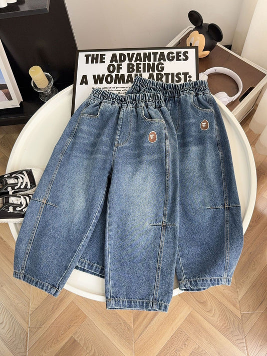 Jeans Casual Loose Big Summer Wide Leg Children's Pants