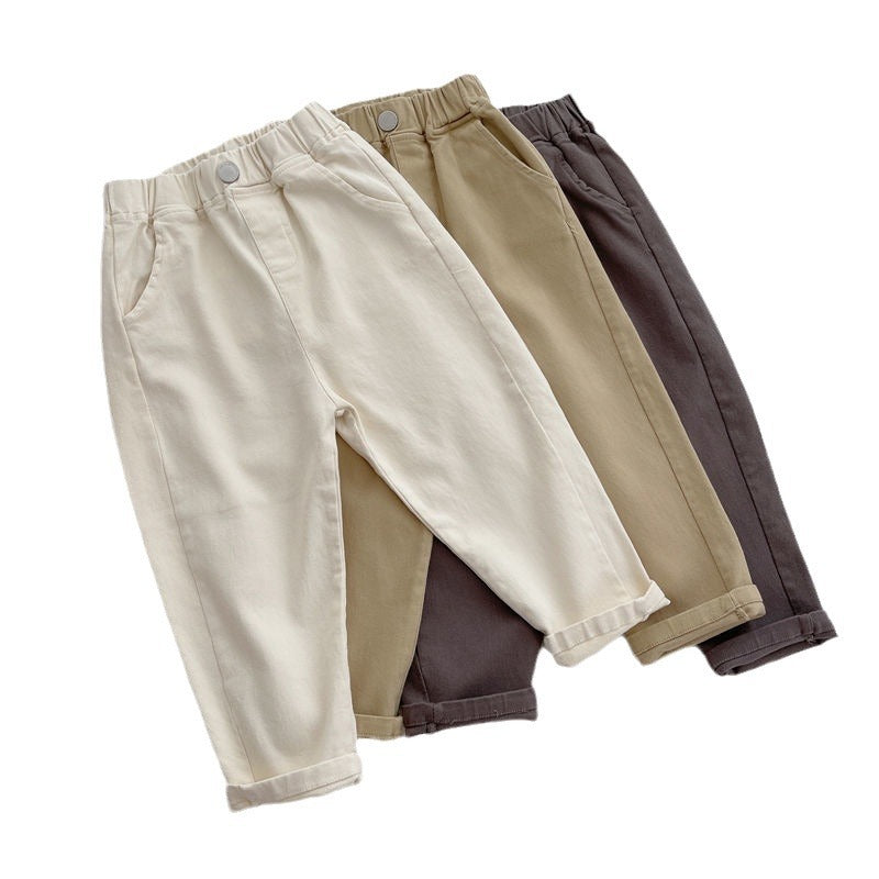 Children's Trousers Medium Big Fashion Casual Stretch Children's Pants