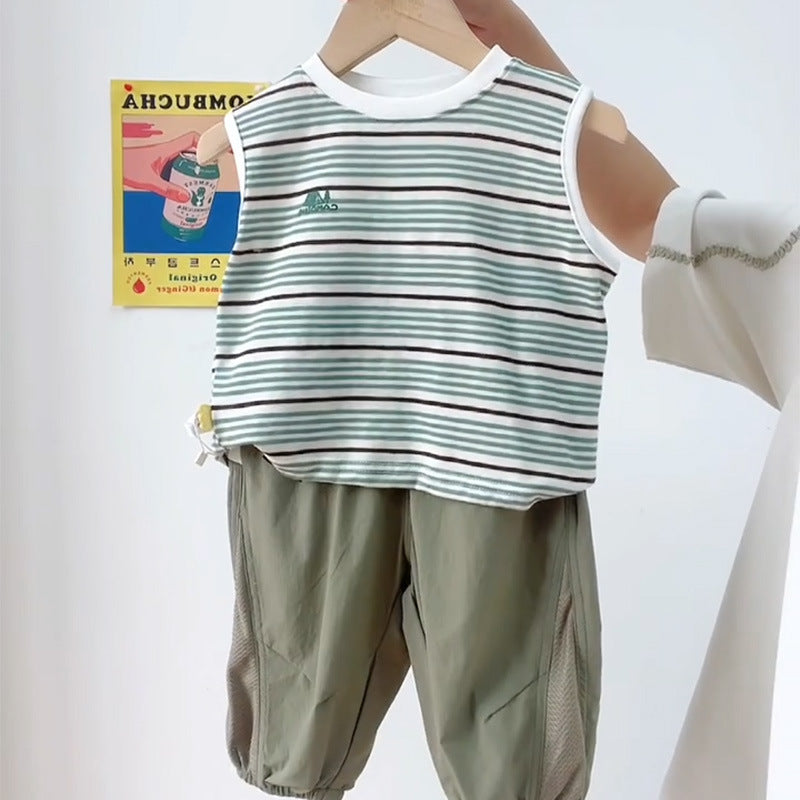 Children's Wear With Jeans Summer T-shirt Short-sleeved Children's Pants