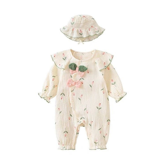 Clothes For Babies Autumn Born Thin Bodysuit Super Cute First Jumpsuit, Climbing Suit
