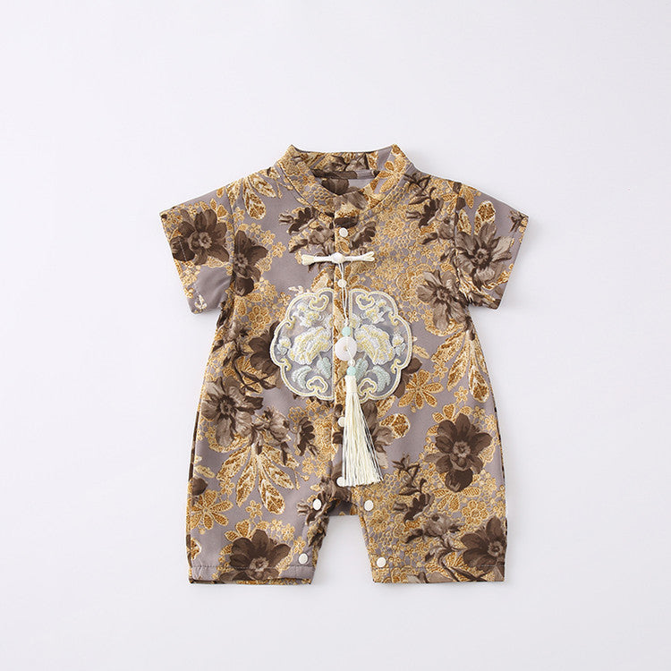 Boy Chinese Style National Rompers Jumpsuit Jumpsuit, Climbing Suit