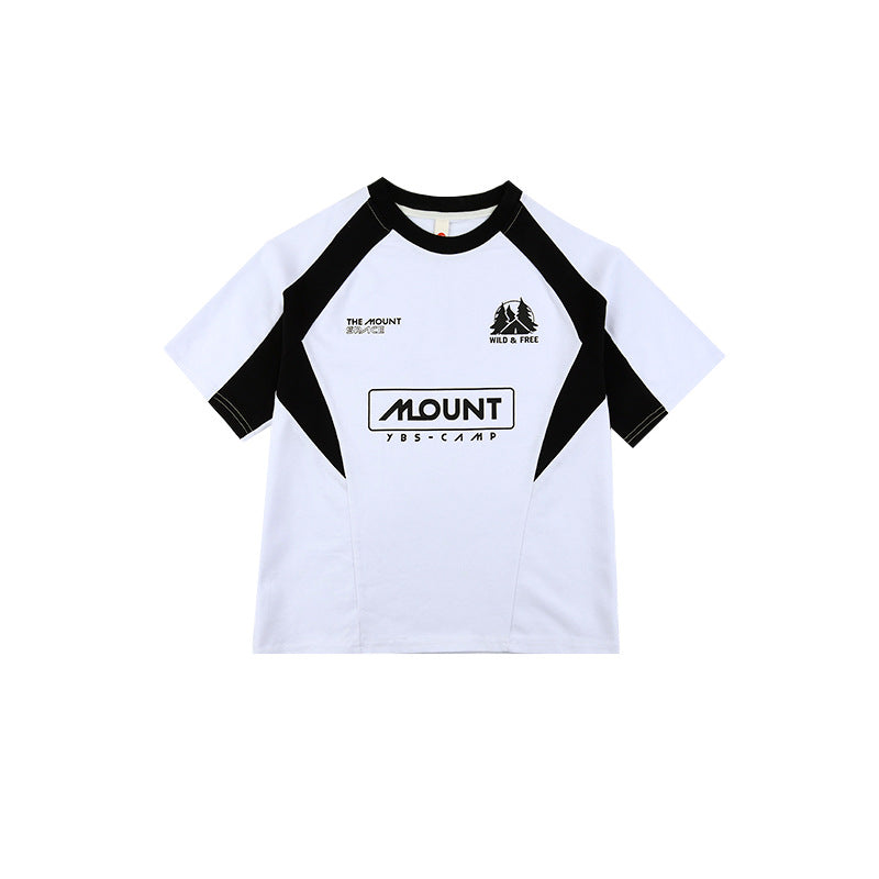 Children's Clothing Summer Contrast Stitching Short Sleeves Children's T-shirt