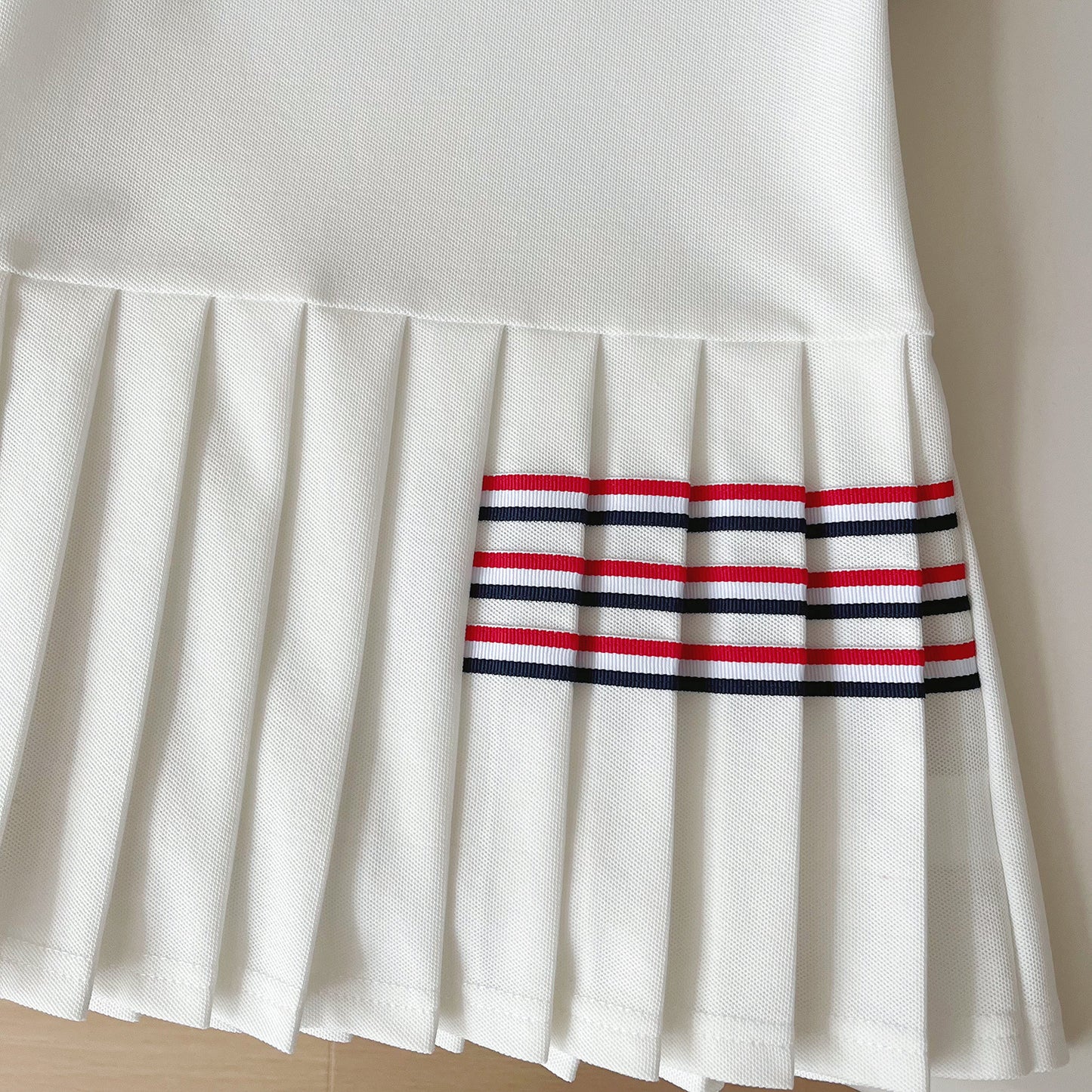Summer Korean Style Rib Ribbon Lapel Cute Children's Dress