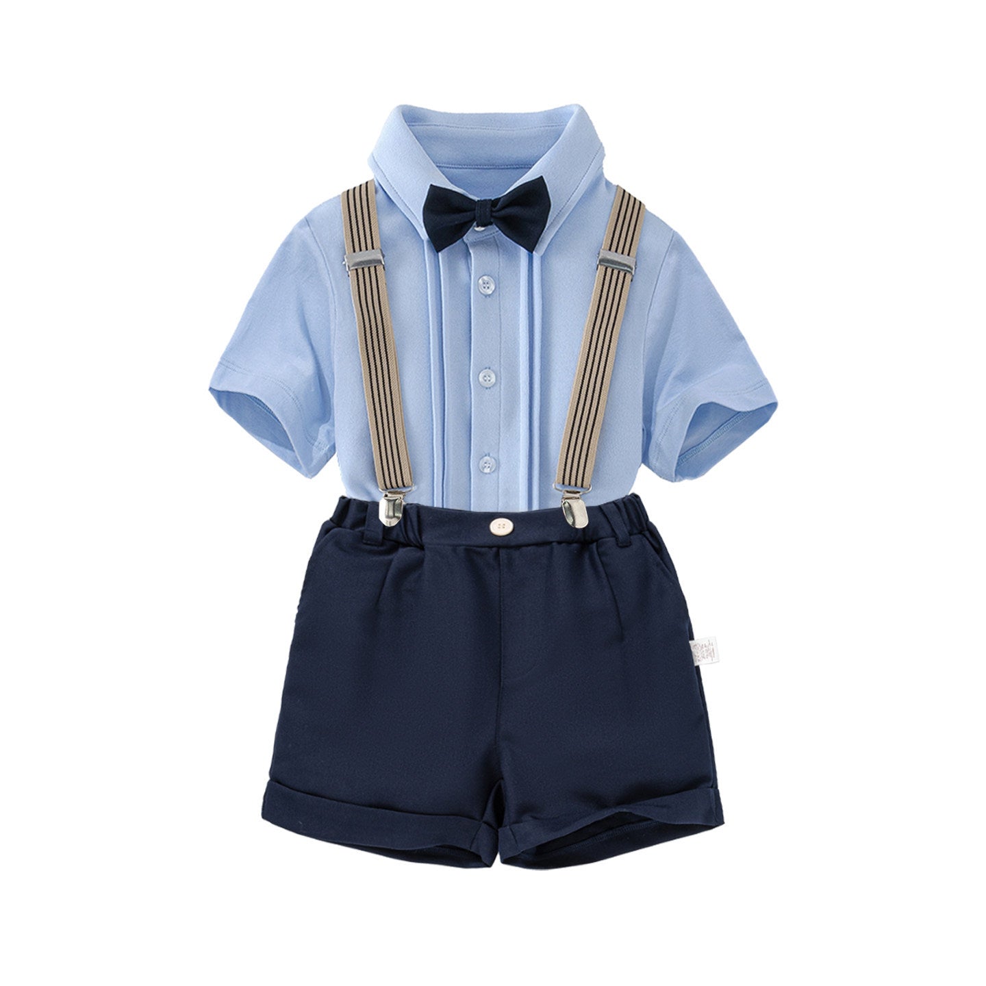 Children's Summer Overalls Short-sleeved Two-piece Set First Birthday Dress Children's Suit