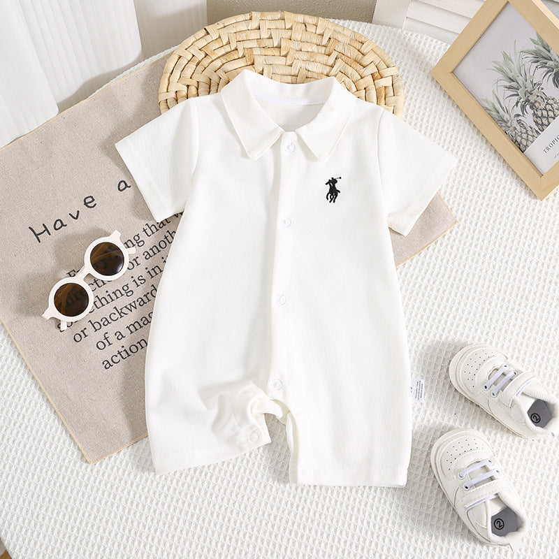 Western Style Born Infant Full Moon Going Jumpsuit, Climbing Suit