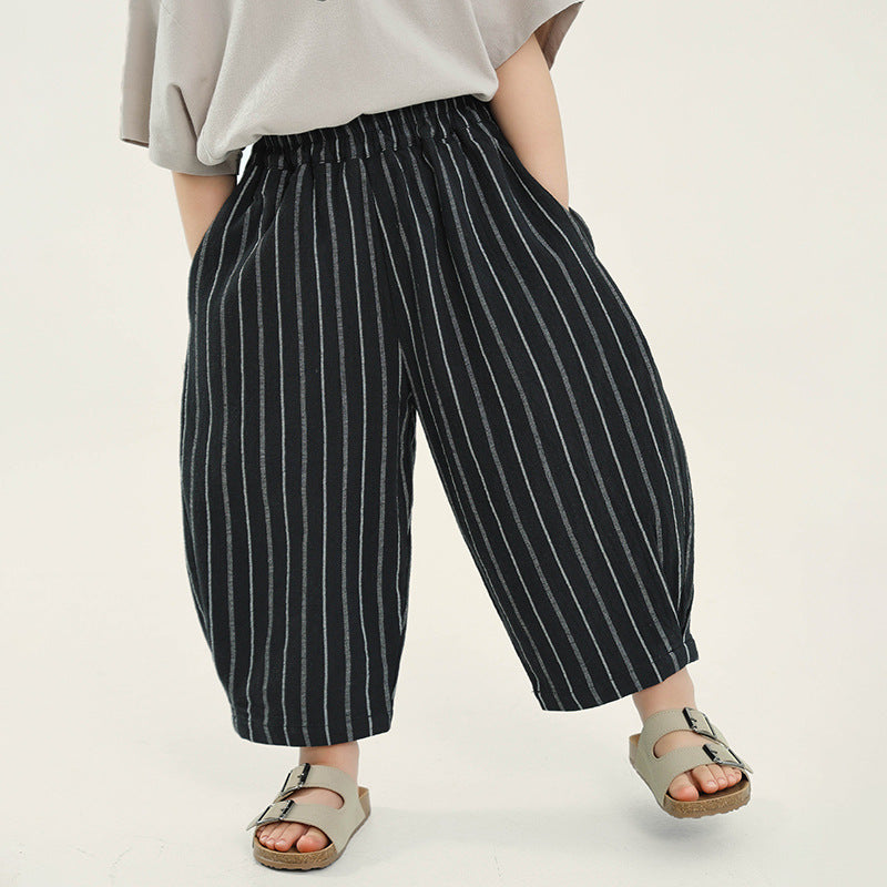 Children's Clothing Summer Korean Vertical Striped Thin Children's Pants