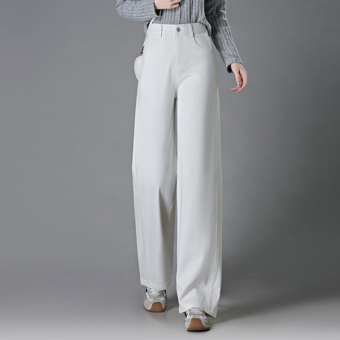 Women's High Waist Loose Slimming Printed Straight Casual Pants