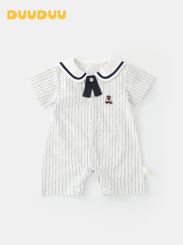 Romper Summer Thin Rompers Born Clothes Short Sleeve Class Jumpsuit, Climbing Suit