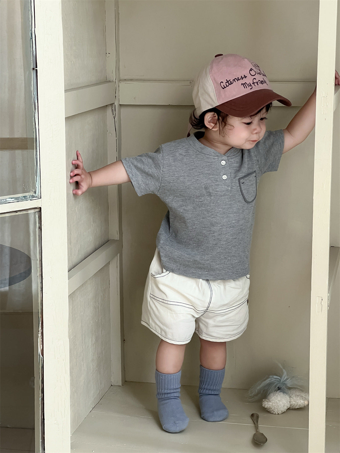 Children's Thin Clothes Clothing Korean Style Short-sleeved Children's Suit