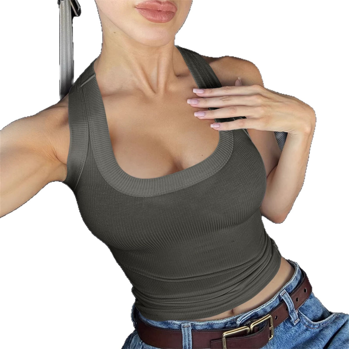 Women's Hot Pure Color T-shirt Summer Tops