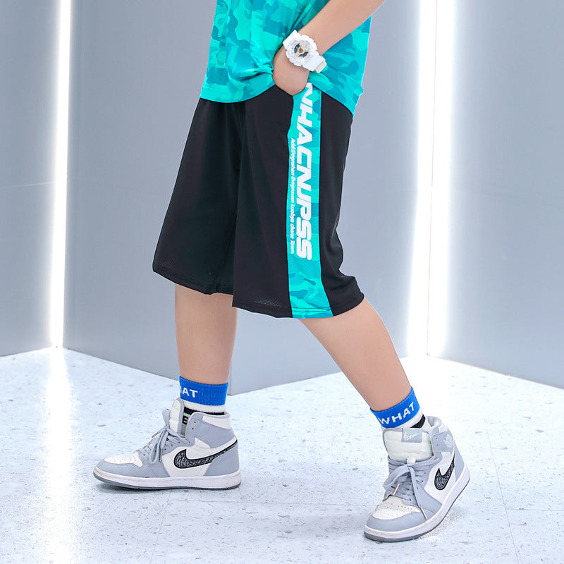 Thin Cold Medium Big Sports Fashionable Children's Pants