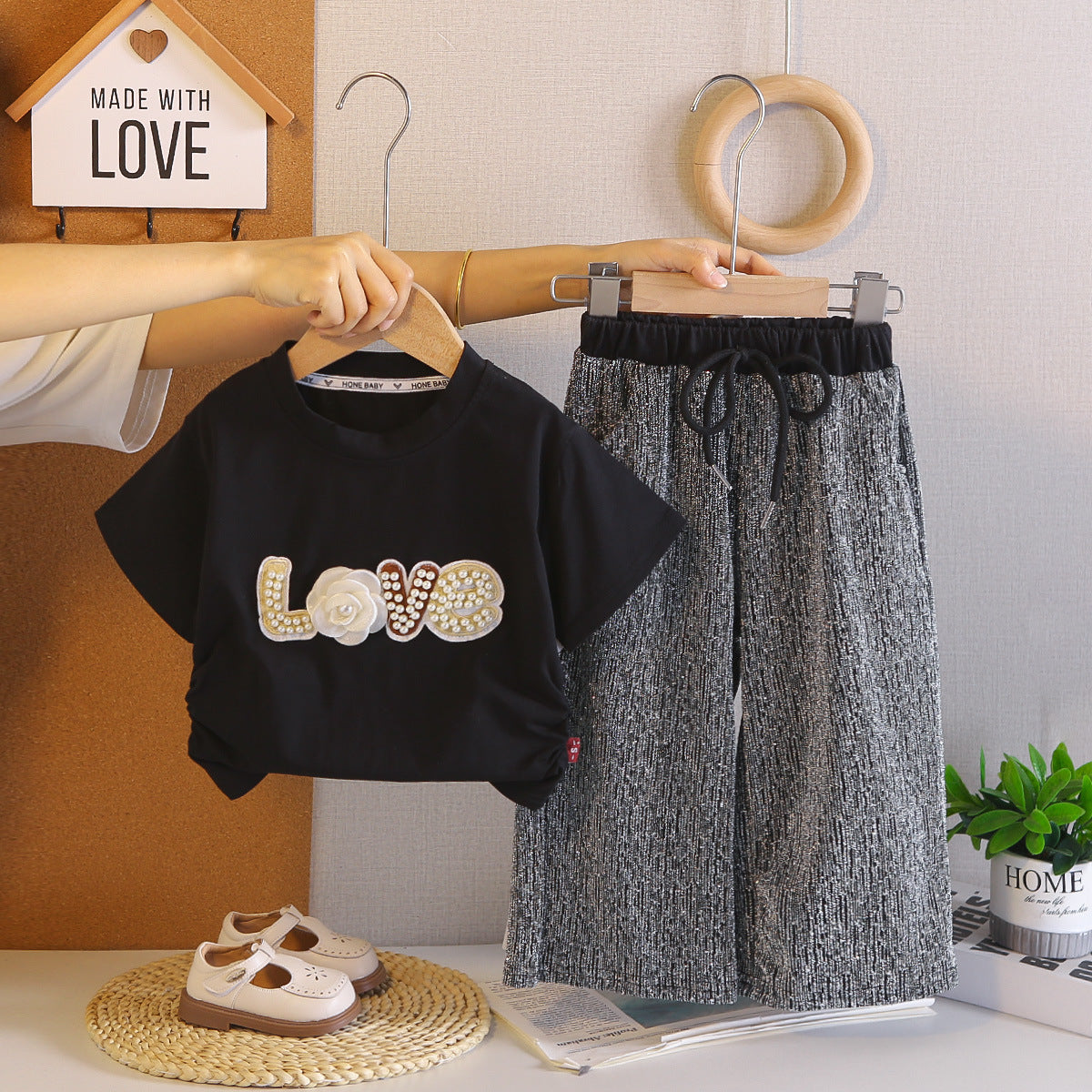 Children's Summer Fashion Short-sleeved Trousers Two-piece Tide Children's Suit