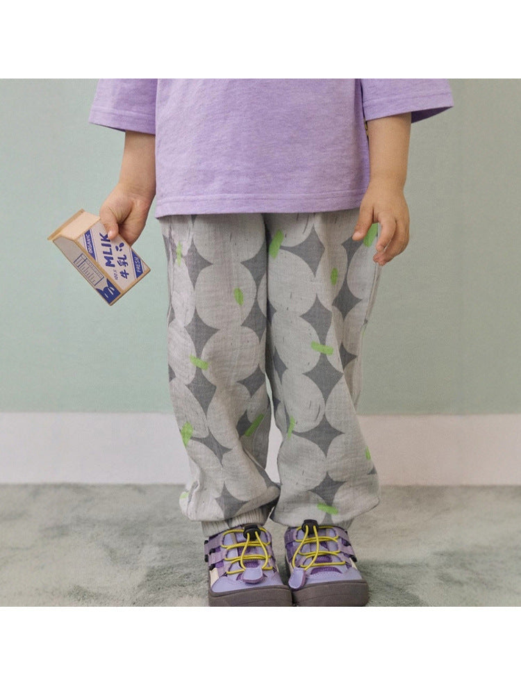 Men's & Children's Summer Lightweight Trousers Breathable Loose Thin Children's Pants