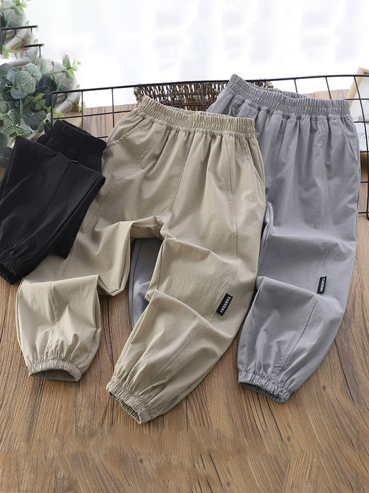 Children's Summer Thin Fashion Medium Big Cool Loose Children's Pants