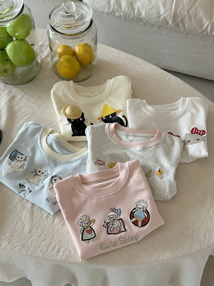 Children's Xie Summer Versatile Real Wear Clothing Cartoon Ice Children's T-shirt
