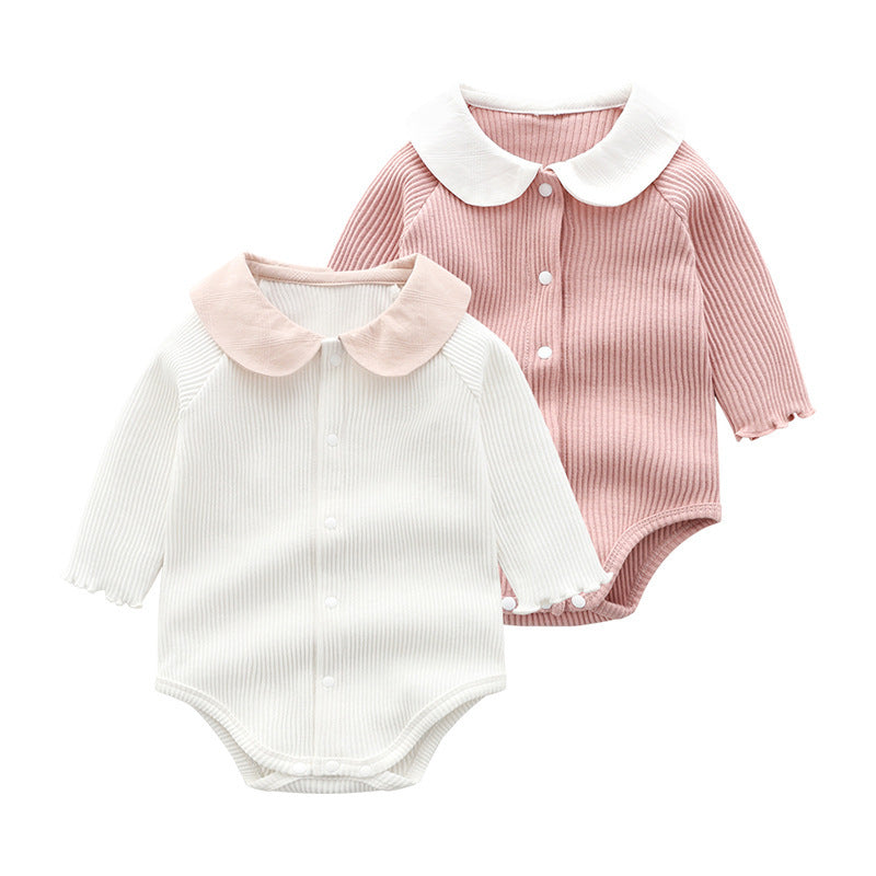 Stretch Sunken Stripe Crawling Jumpsuit Romper Full Moon Born Clothes Jumpsuit, Climbing Suit
