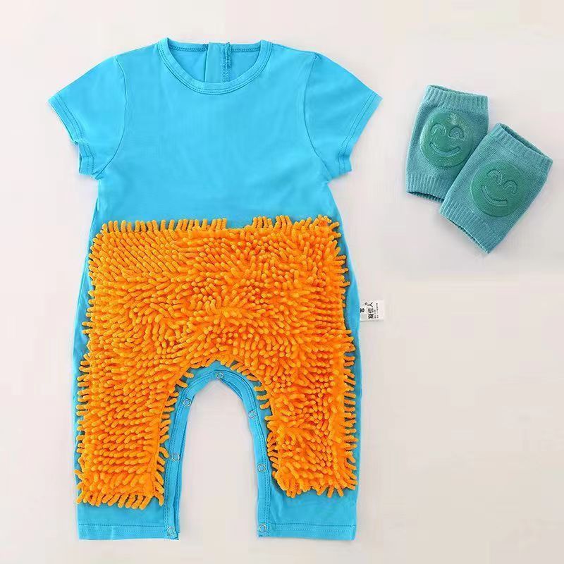 Mop Man Crawling Jumpsuit Floor Cleaning Jumpsuit, Climbing Suit
