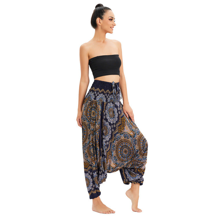 Yoga Clothes Bohemian Big Crotch Ethnic Casual Pants