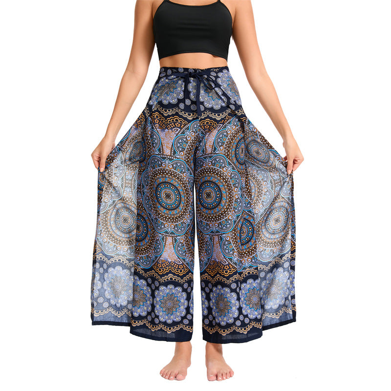 Bohemian Loose Rayon Culottes Thai Style Casual Pants
