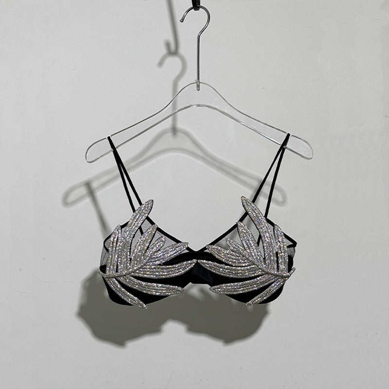 Women's Diamond Three-dimensional Leaf Camisole Sexy Slim Fit Small Vest/suspenders/tube Top