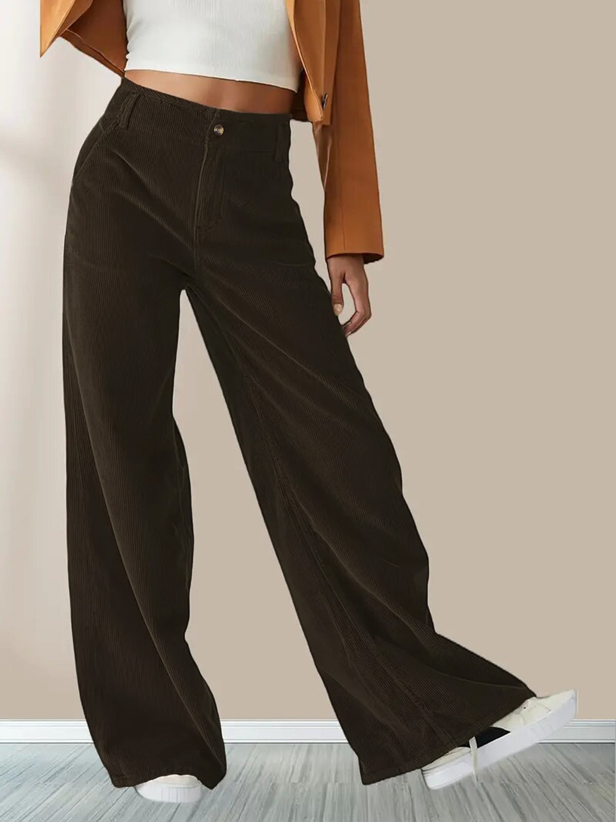 Women's Trousers With High Waist Slimming Straight Casual Pants
