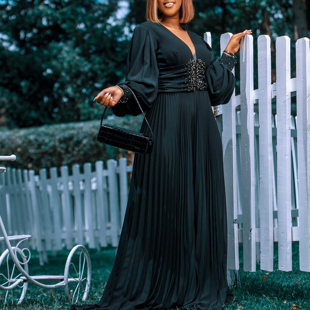 Beaded Mesh Fashion Loose Wide Leg Jumpsuits