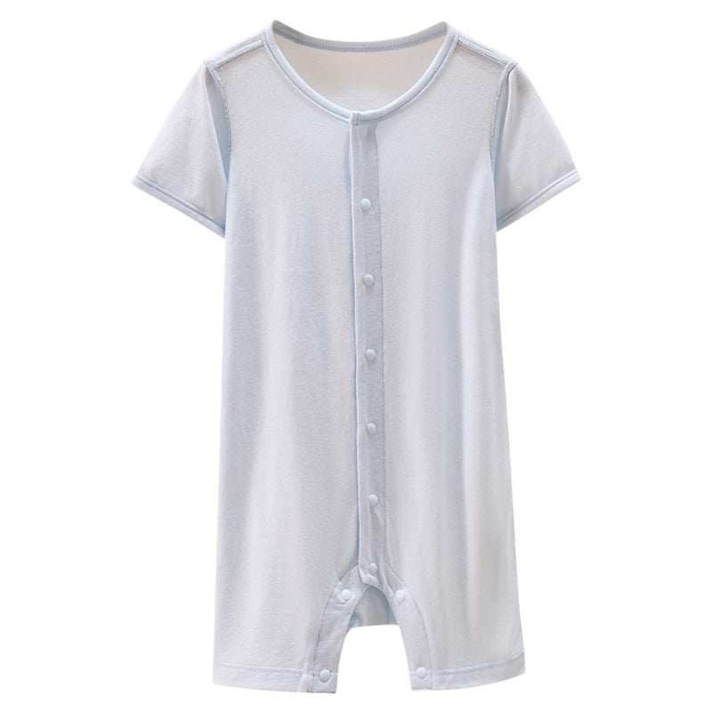 Clothes For Babies Summer Thin Unisex Short Sleeve Jumpsuit, Climbing Suit
