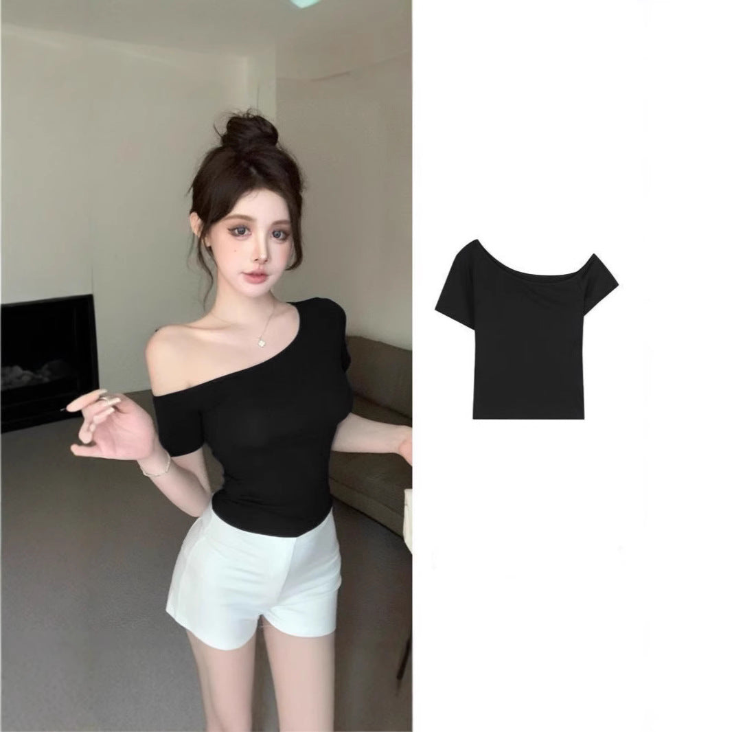 Style Elegant Sexy Hot Exposed Shoulder Women's T-shirt