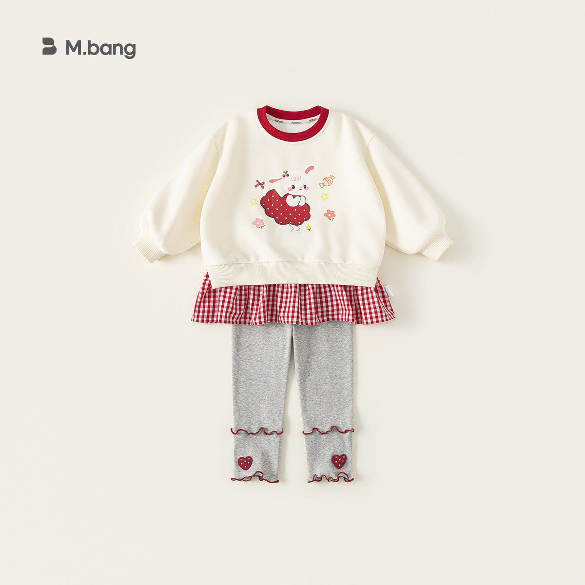 Children's Sleeve Plaid Elements Sisters Outfit Stitching Lace Children's T-shirt