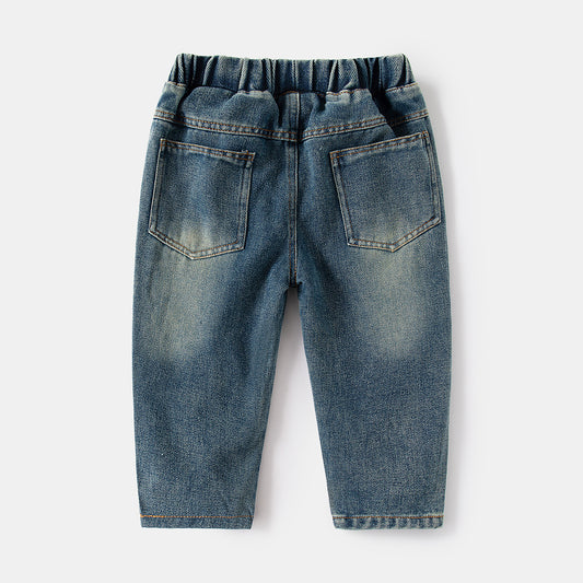 Children's Ripped Jeans Handsome Fried Street Spring Toddler Children's Pants
