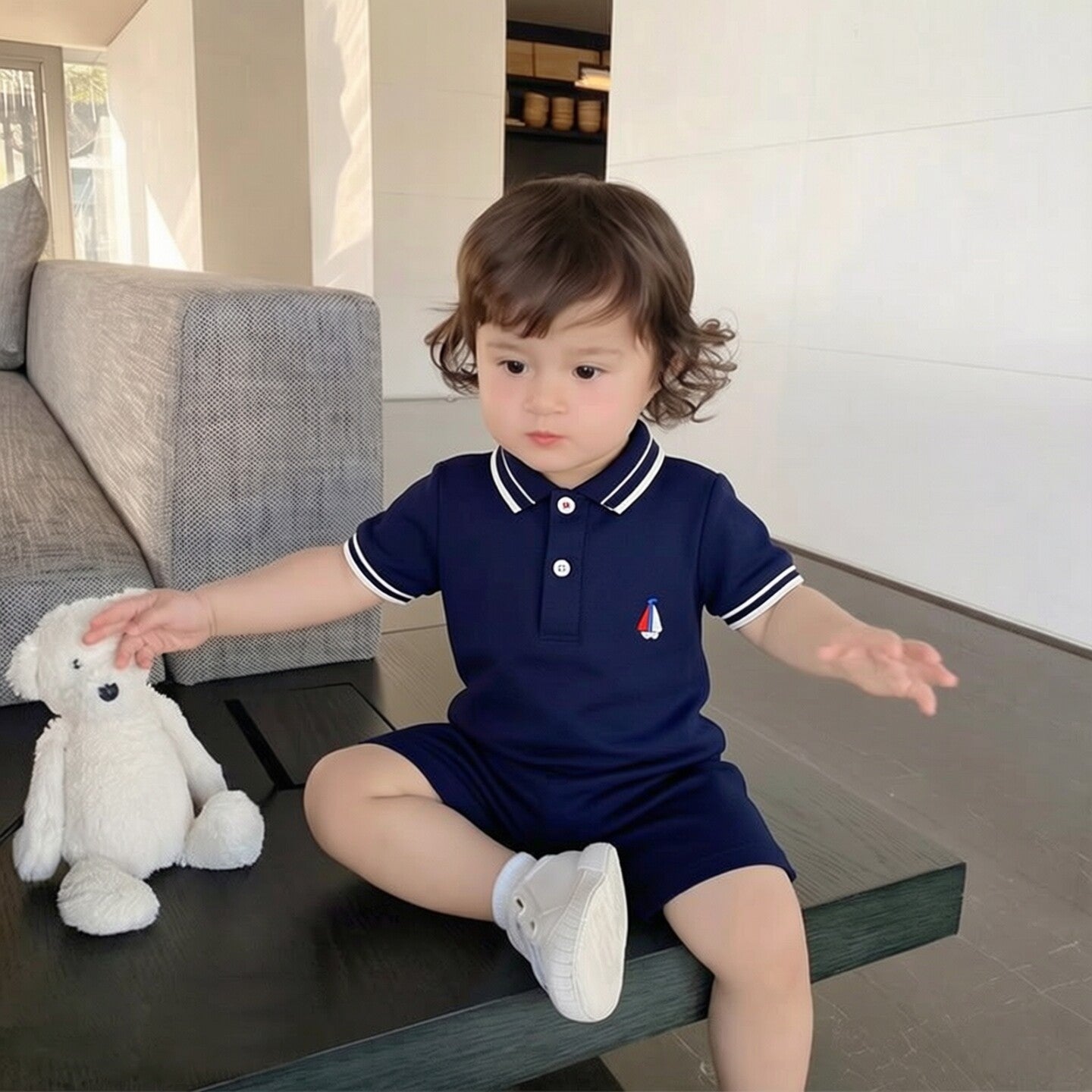 Clothes Gentleman One Year Old Celebration Dress Thin Jumpsuit, Climbing Suit