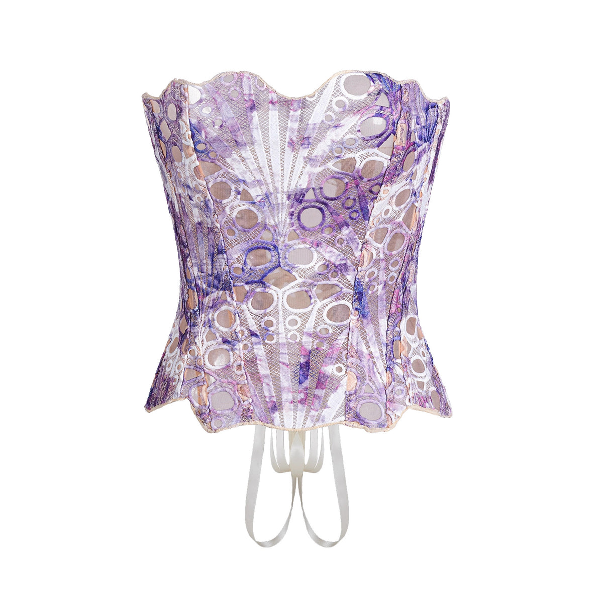 Women's Breathable Hollow Irregular Lace Tight Chest Tops