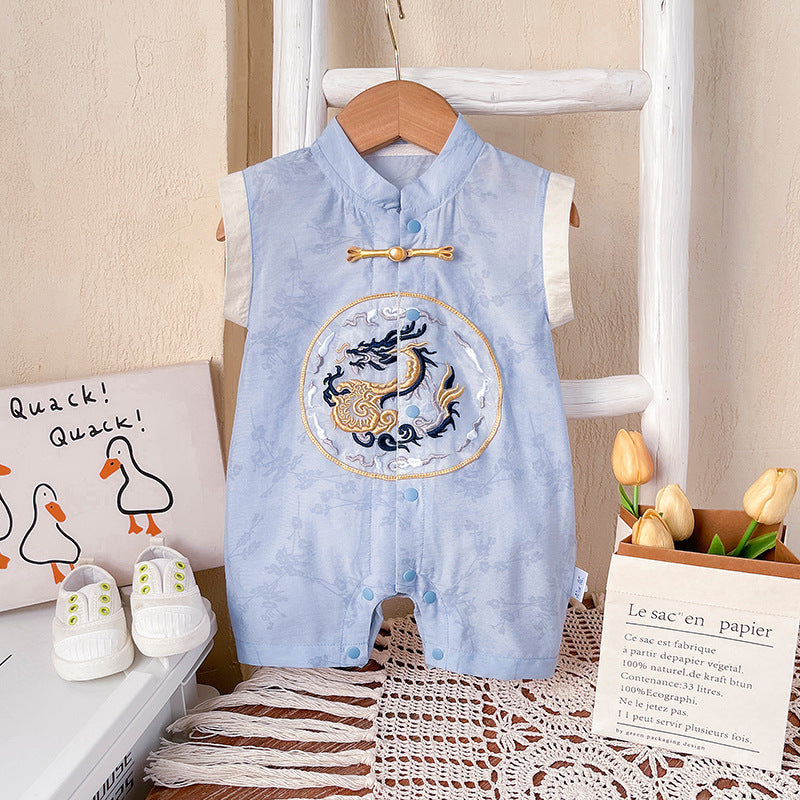 One Month Hundred Days Year Old Celebration Dress Chinese Going Jumpsuit, Climbing Suit