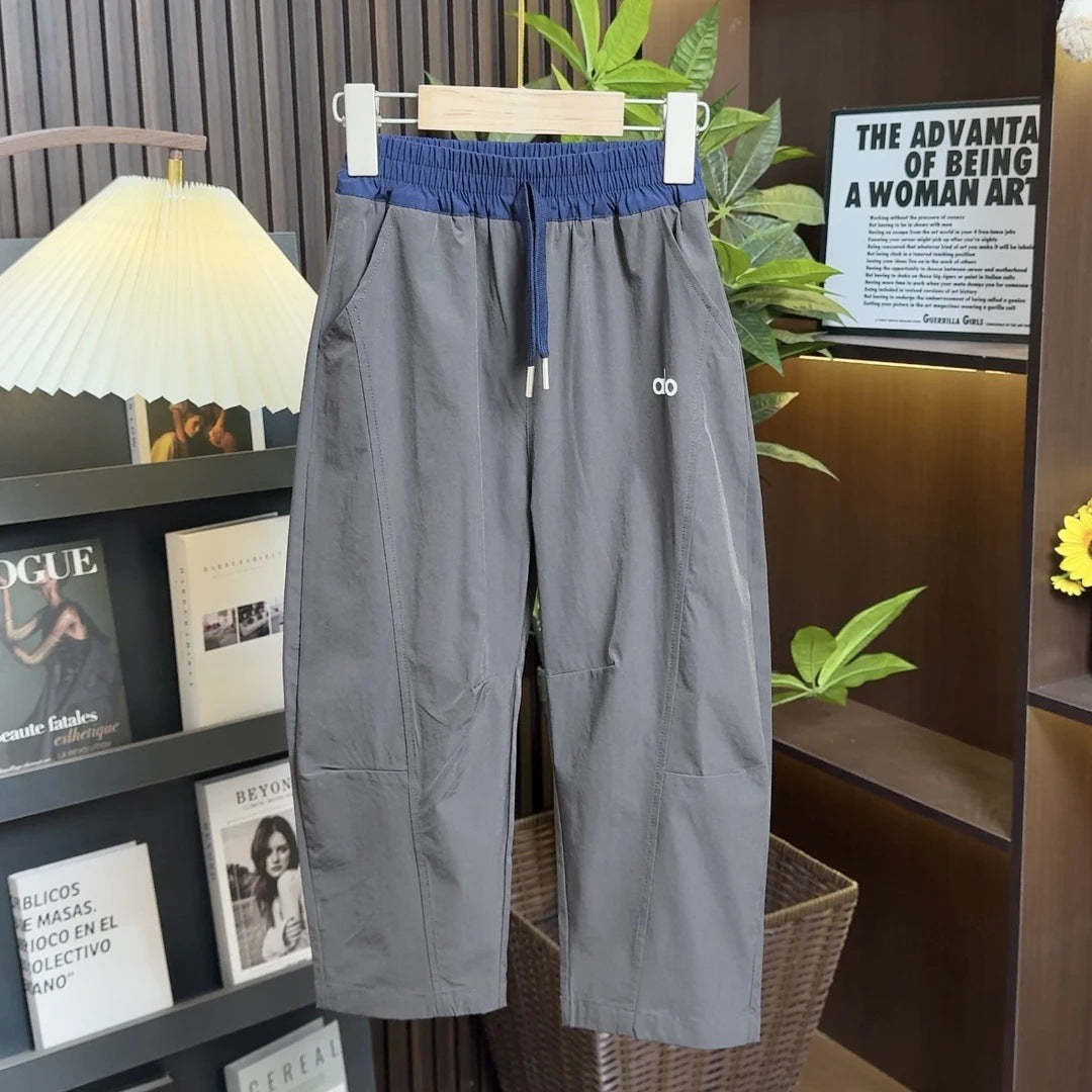 Children's Banana Medium Large Outdoor Sports Versatile Color Matching Children's Pants
