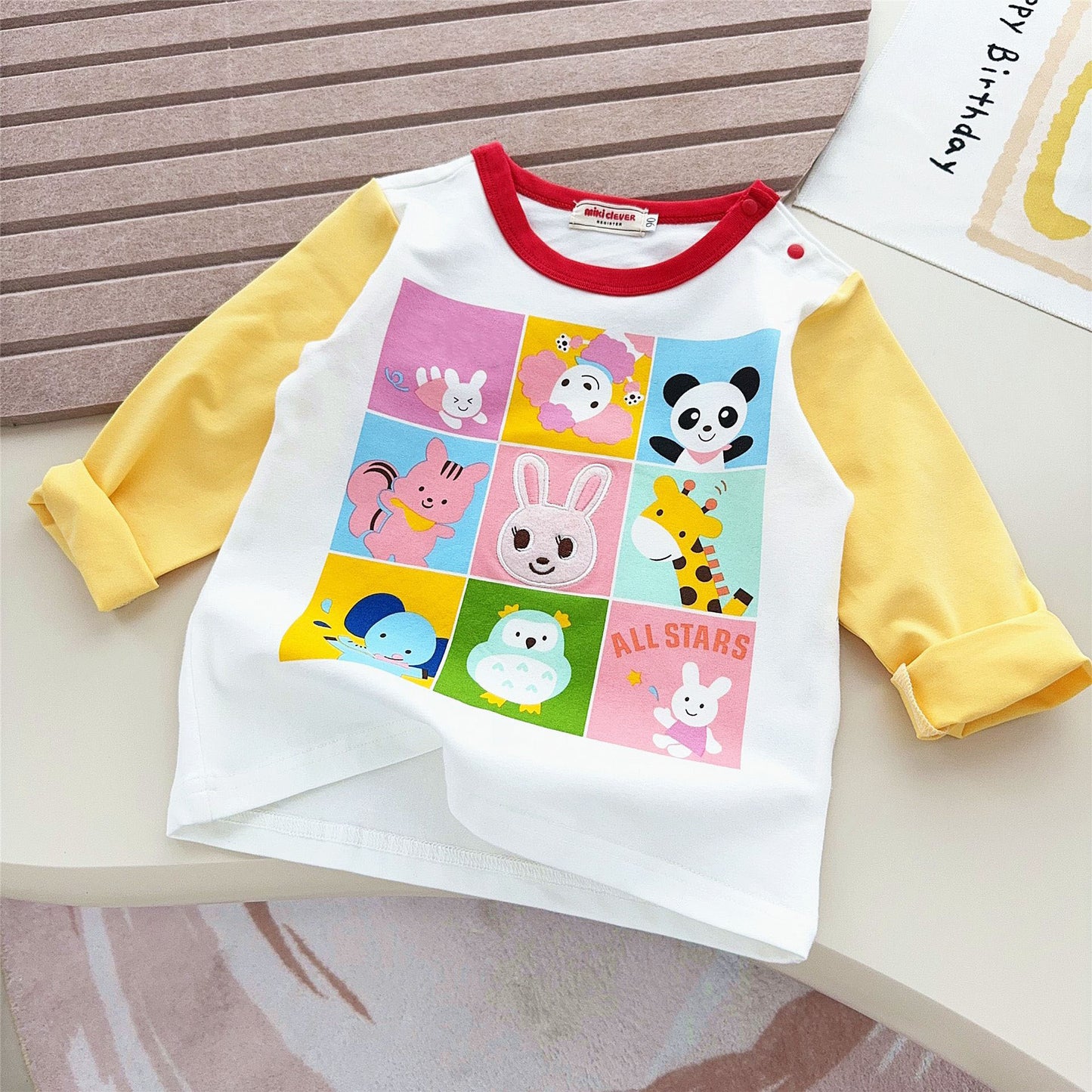 Autumn Long Sleeve Boys Cartoon Round Children's T-shirt