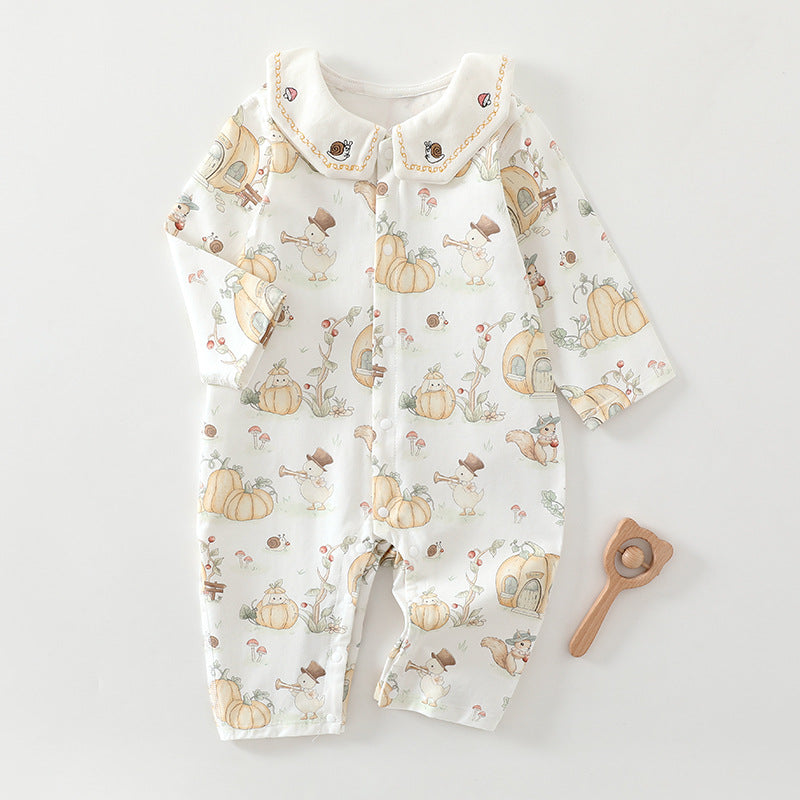 Clothes For Babies Long Sleeve Summer Infant Rompers Class Pure Jumpsuit, Climbing Suit