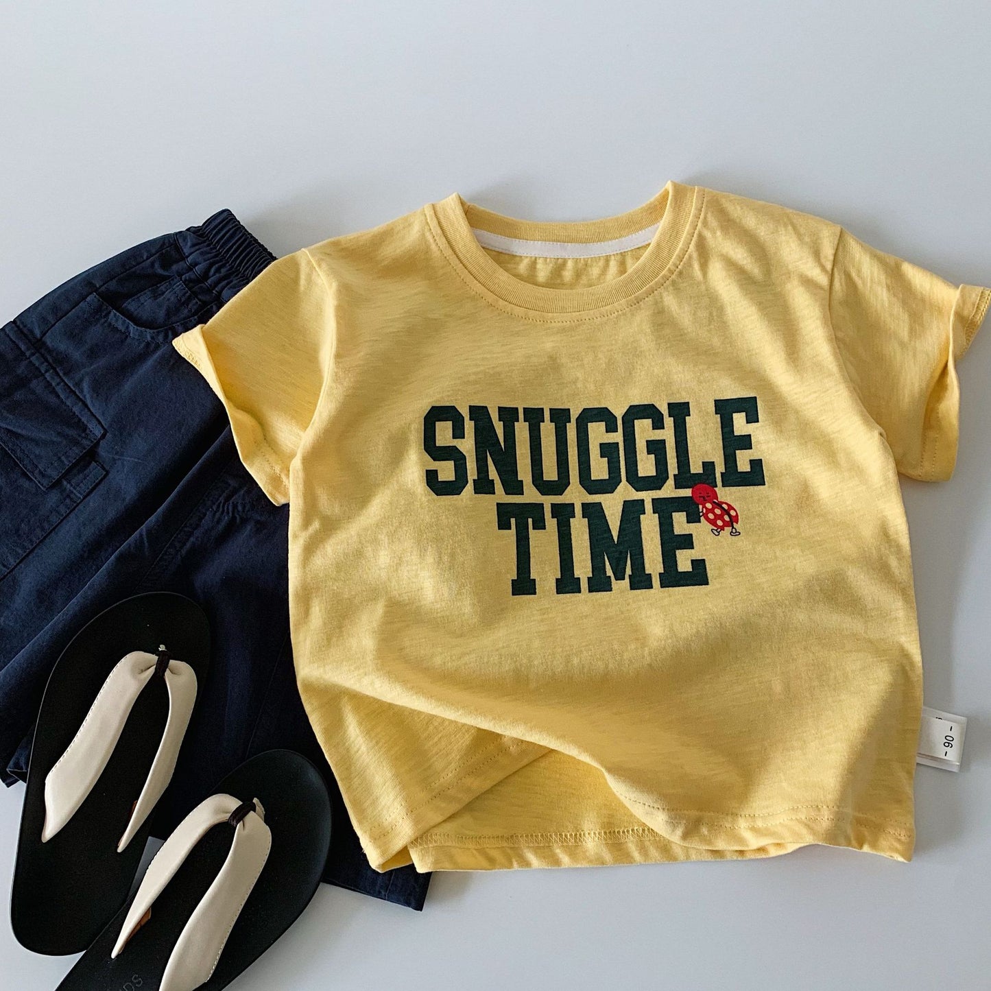 Children's Short-sleeved Summer Boys Letter Pullover Class Children's T-shirt